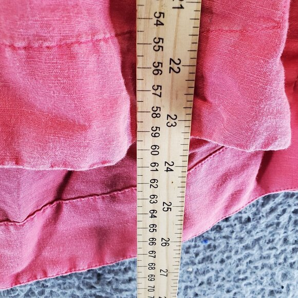 Vineyard Vines Top Womens Small Pink Linen/Cotton Blend 3/4 Sleeve Blouse - Picture 4 of 8